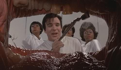 Steve Martin in 'Little Shop of Horrors.' As a frightened child, this psycho was second only to Portsmouth's Dr. Long, DDS