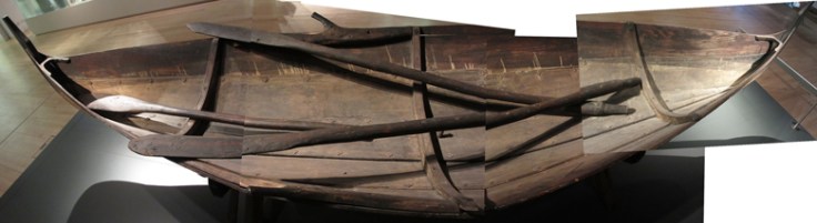 Outside the exhibition sits the reconstruction of a boat found in a grave in Årby, Sweden. Here is a photograph.